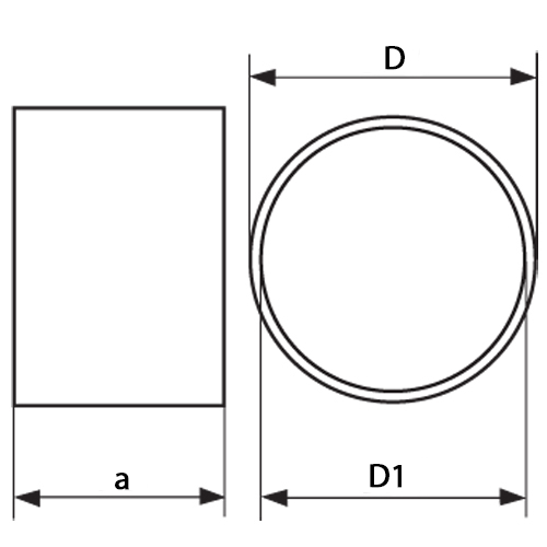 PVC connectors dimensions